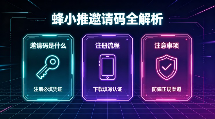 蜂小推邀请码是什么？注册流程、填写方法与注意事项一文讲清楚