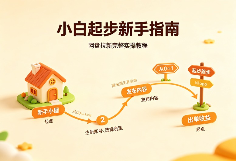 网盘拉新完整实操教程，小白如何起步、获取推广素材、提升整体出单效率