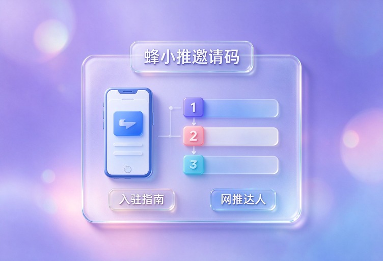 网推达人入驻蜂小推指南，填写邀请码37554040开通全品类推广项目